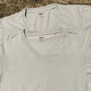 2 Pack Uniqlo Supima Cotton V neck shirts
